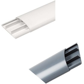 داکت نیم گرد زمینی دانوب پشت چسبدار سایز25*120(سفید و طوسی)